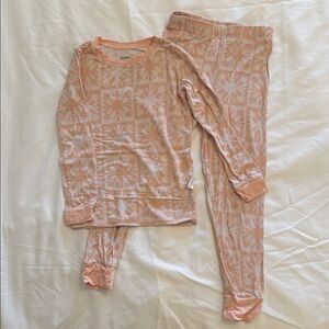 SoHa Keiki 3T Kids Pink Floral Tile Long-Sleeve Bamboo Pajama Set